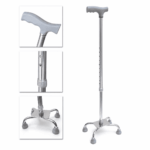 Baston Din Aluminiu Cu Patru Picioare DrHappy JL924L